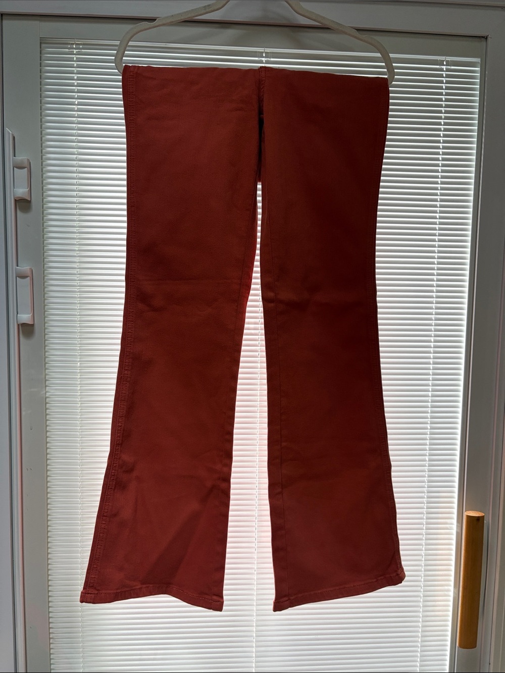 Judy Blue Mid Rise Pants in Terracotta Red